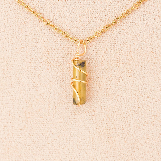 Pendentif | Mini piliers en Jade "Fleurs de prunier"